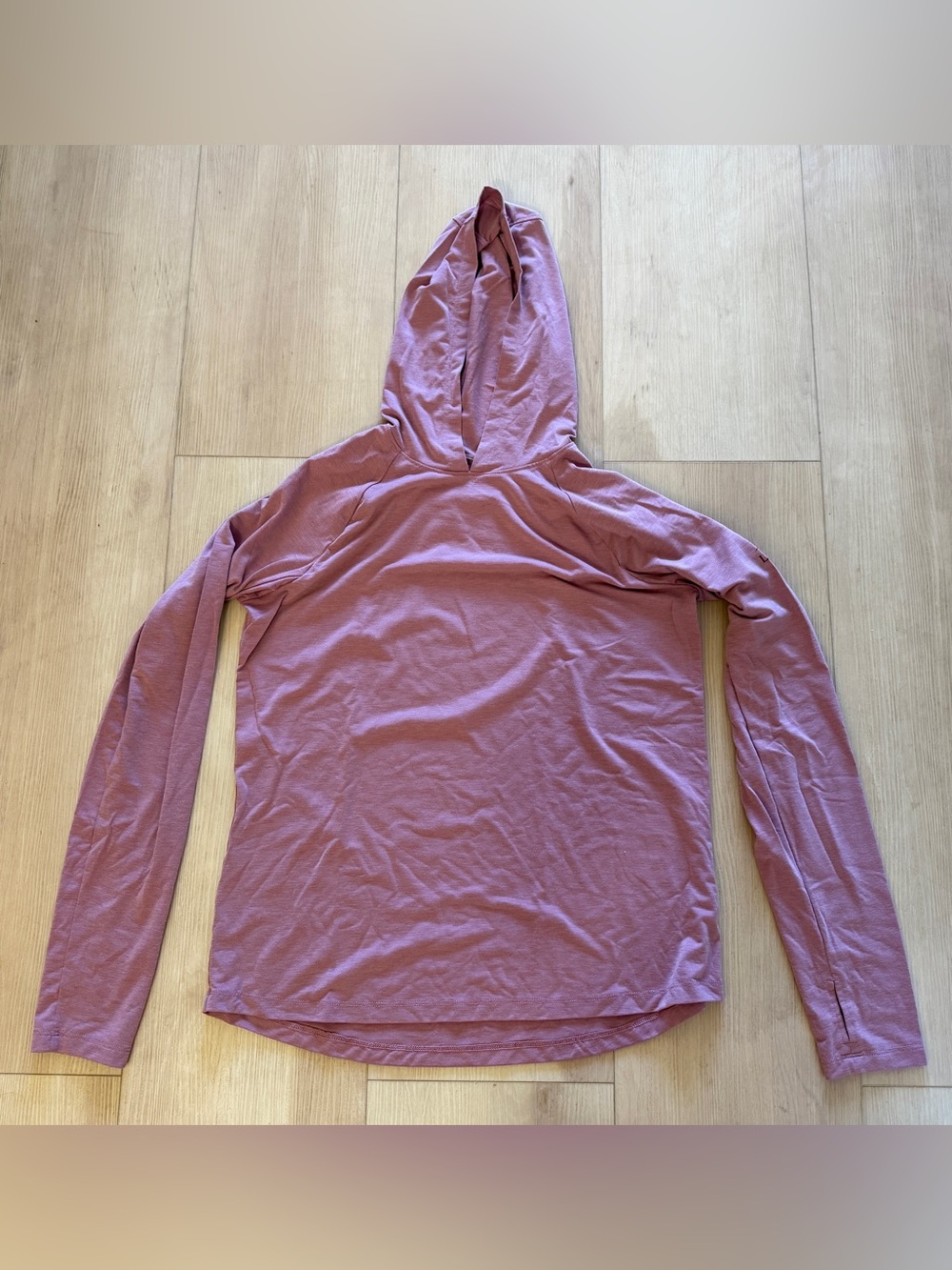 LL Bean Women’s Lightweight Hooded Long-Sleeve Sunshirt Top - Dusty Rose